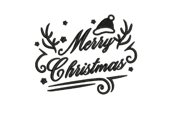 Merry Christmas Calligraphy with Antlers Review