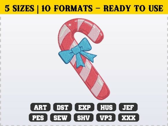 Review: Candy Cane Christmas Holiday Embroidery Design