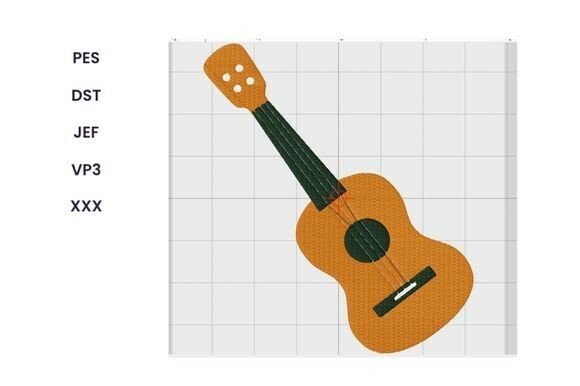 Simple Guitar Embroidery Design Review for Etsy Sellers