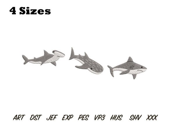Trio Shark Embroidery Design Review for Boutiques